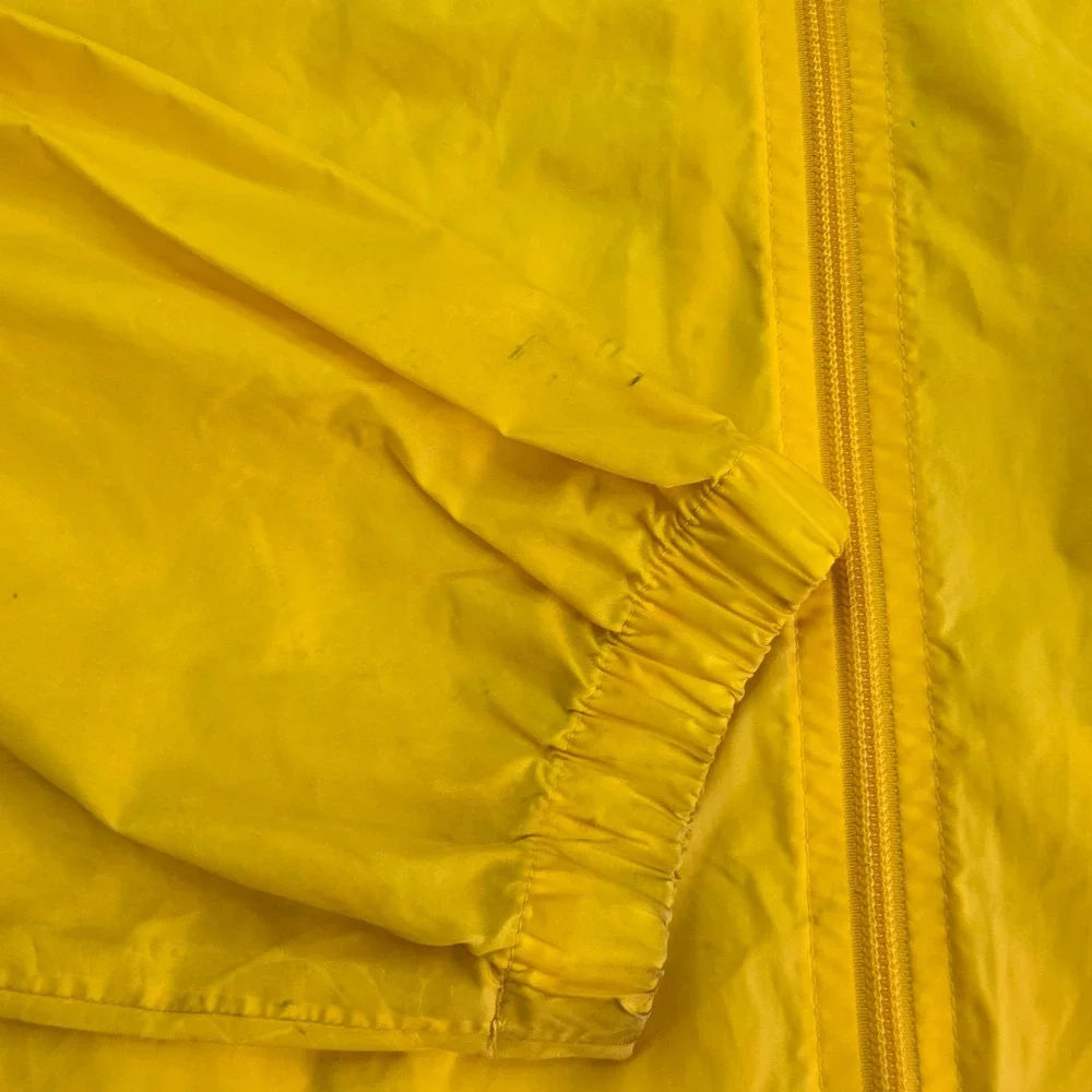 VINTAGE Helly Hansen Packable Windbreaker Jacket Mens XL Yellow Outdoor Rain